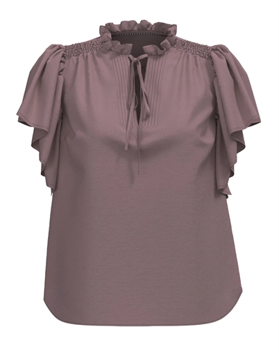 Co'Couture - Hera CC Frill Top - Old Rose